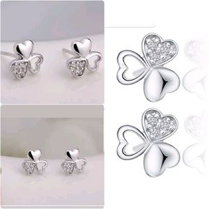 18k White Gold Filled Earrings